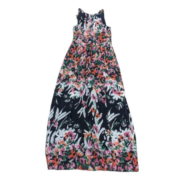 Eliza J Dresses & Skirts - Eliza J Women's Printed Halter Maxi Dress Floral Chiffon Blue and pink size 8